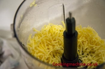 Food processor grating cheese